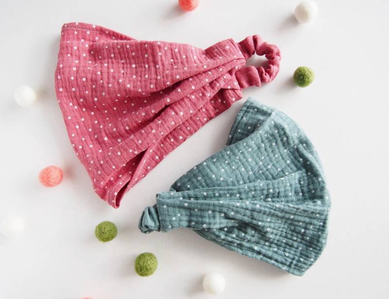 2Er Set Sommer Kopftuch Für Mädchen. Kinder Kopftuch. Strand Hut. Baby Mädchen Kopf Sonnenschutz. Stirnband. Polka Dots von FriendlyBaby