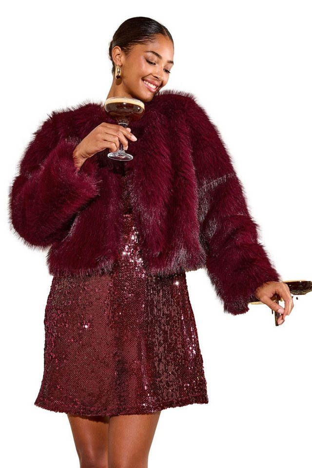 Friends Like These Fellimitatmantel Friends Like These Kunstfelljacke, Petite (1-tlg) von Friends Like These