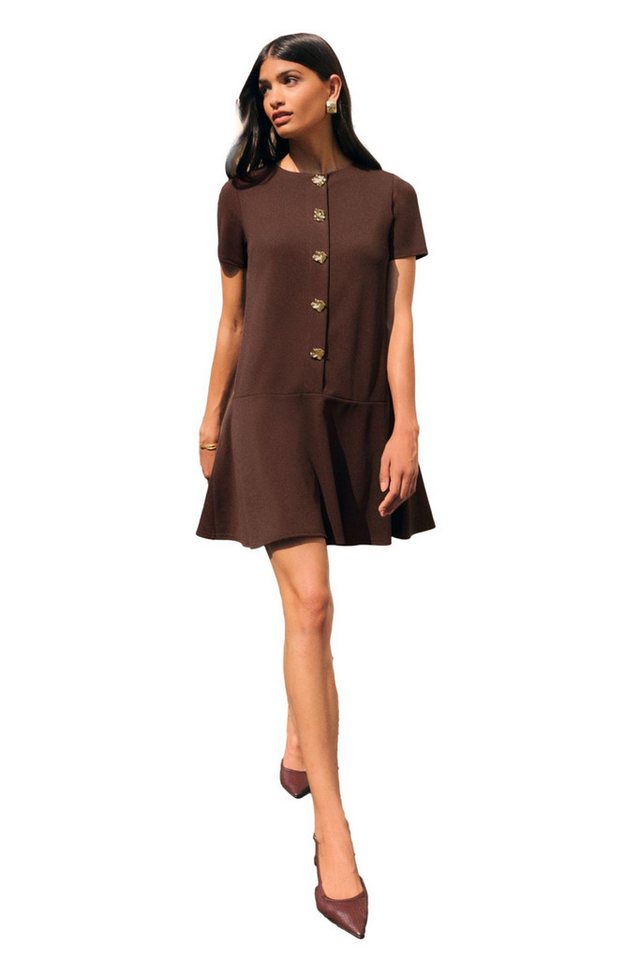 Friends Like These Jerseykleid Friends Like These Mini-Etuikleid mit Knopfdetail (1-tlg) von Friends Like These