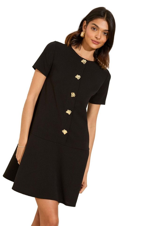 Friends Like These Jerseykleid Friends Like These Mini-Etuikleid mit Knopfdetail (1-tlg) von Friends Like These