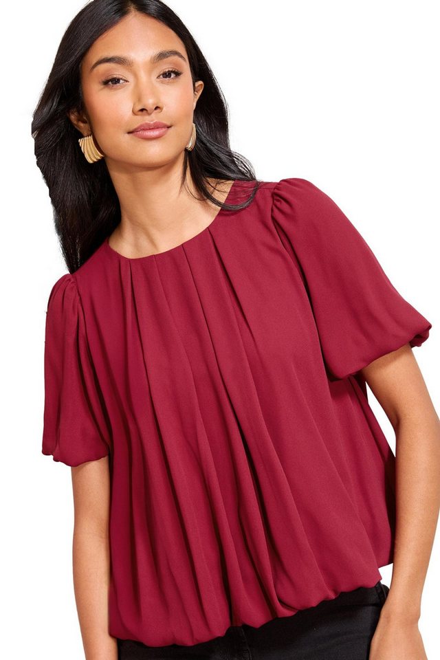 Friends Like These Kurzarmbluse Friends Like These Kurzärmelige Plissee-Bluse (1-tlg) von Friends Like These