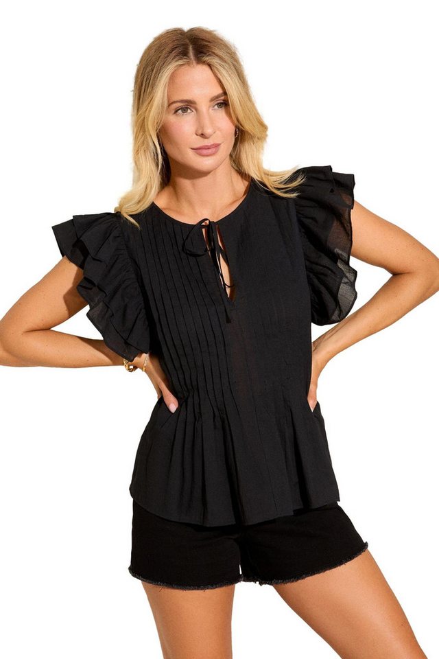 Friends Like These Kurzarmbluse Friends Like These Millie Mackintosh Plisse-Bluse (1-tlg) von Friends Like These