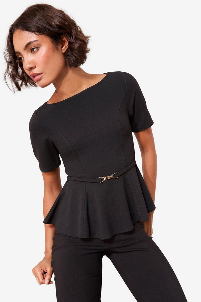 Friends Like These Kurzarmbluse Friends Like These Schößchen-Top mit Trense (1-tlg) von Friends Like These