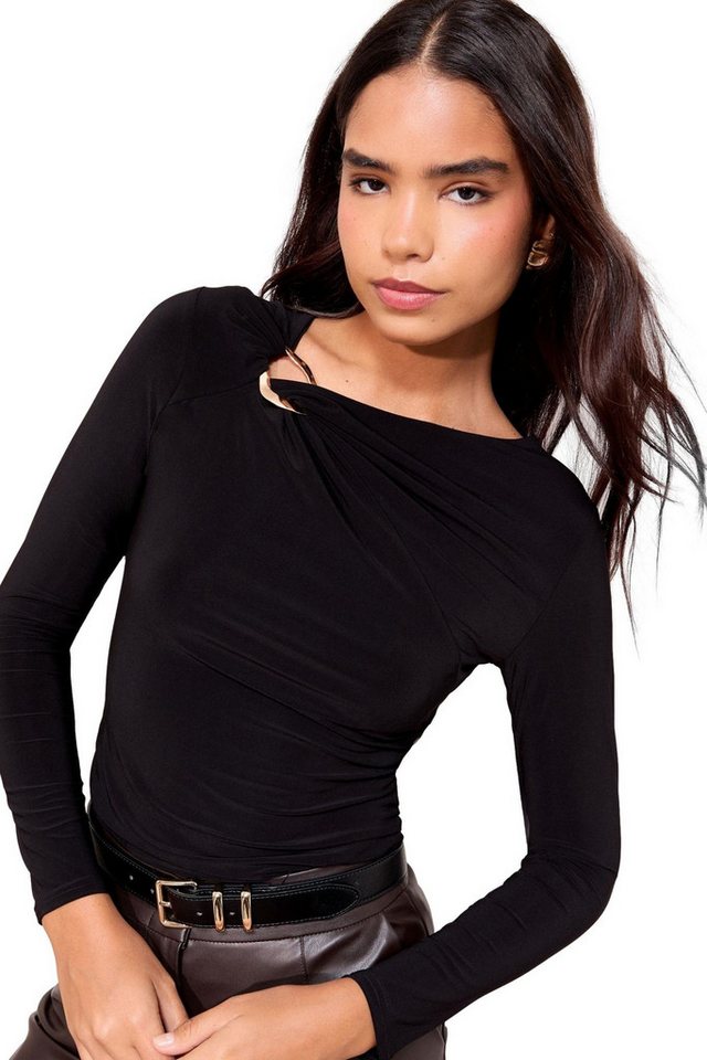 Friends Like These Langarmbluse Friends Like These Oberteil mit Schnalle (1-tlg) von Friends Like These