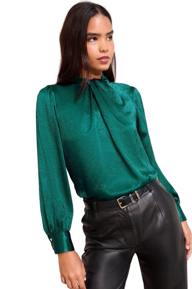 Friends Like These Langarmbluse Friends Like These Satin-Bluse mit Twist-Detail (1-tlg) von Friends Like These