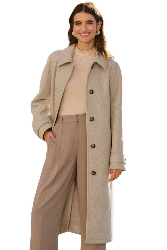 Friends Like These Langmantel Friends Like These Midaxi-Automantel mit Kragen (1-tlg) von Friends Like These