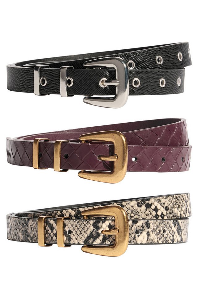 Friends Like These Ledergürtel Friends Like These Schmale Gürtel, 3er-Pack (3-St) von Friends Like These