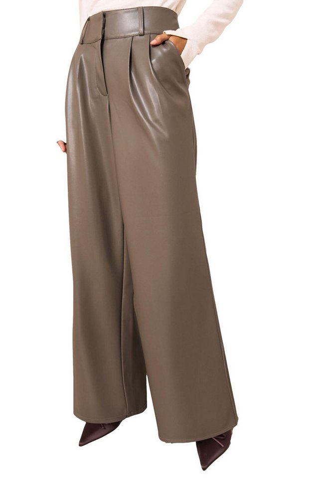 Friends Like These Lederhose Friends Like These Faltenhose mit weitem Bein (1-tlg) von Friends Like These