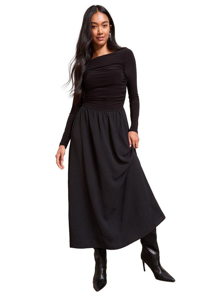 Friends Like These Midikleid Friends Like These Gerafftes 2-in-1 Midikleid (1-tlg) von Friends Like These