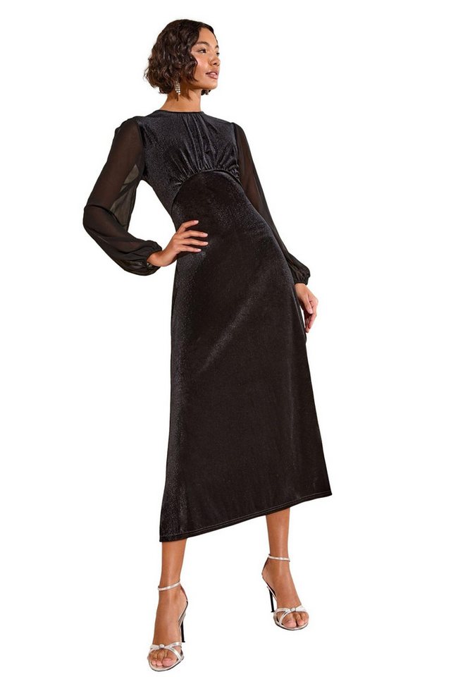 Friends Like These Midikleid Friends Like These Midi-Kleid aus Samt mit Chiffon (1-tlg) von Friends Like These