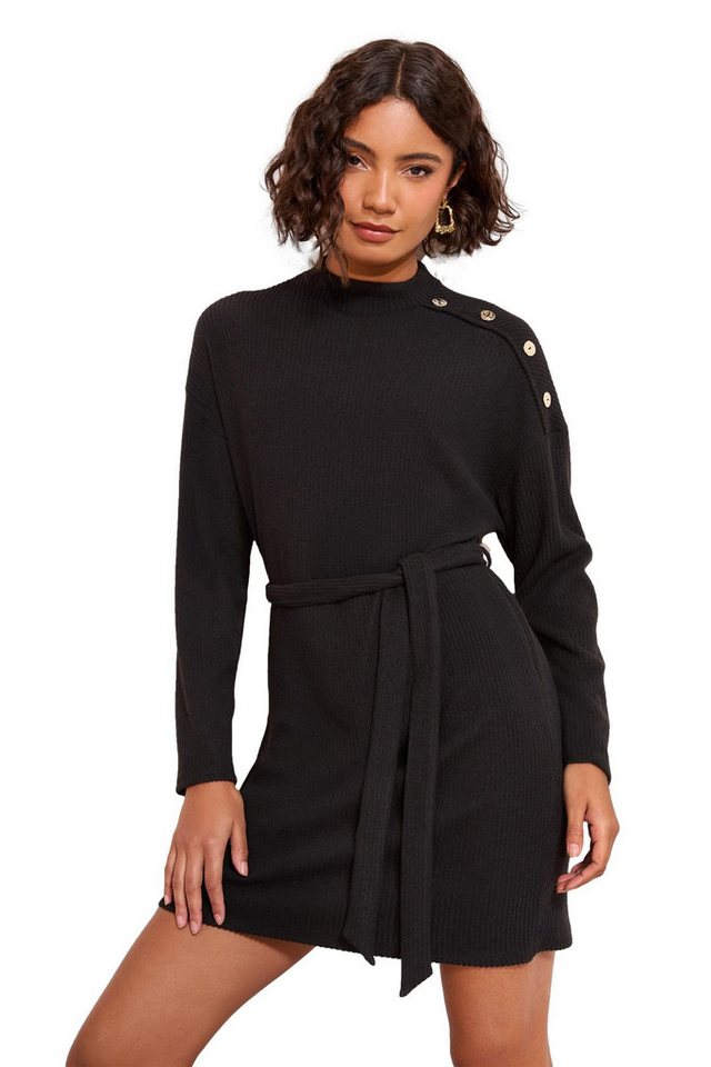 Friends Like These Minikleid Friends Like These Langarm-Minikleid, Knopfdetail (1-tlg) von Friends Like These