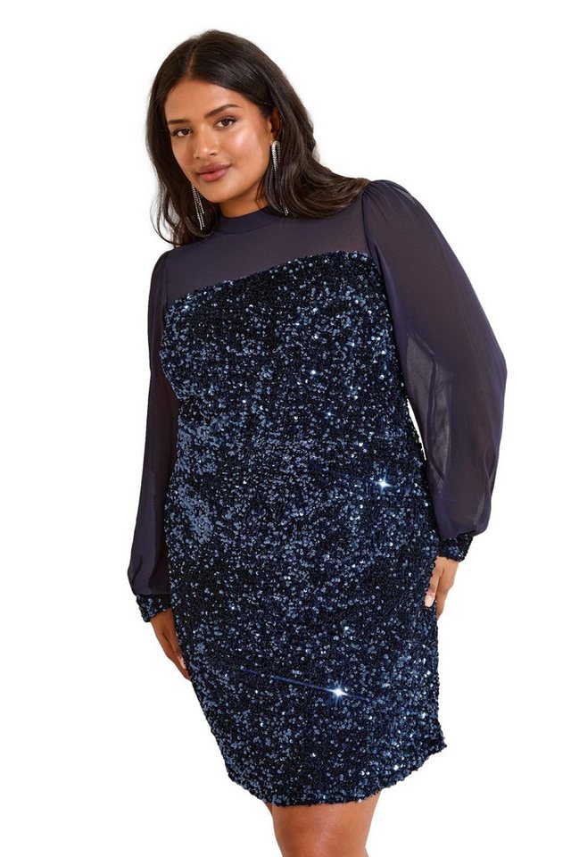 Friends Like These Minikleid Friends Like These Samt-Minikleid, Curve (1-tlg) von Friends Like These