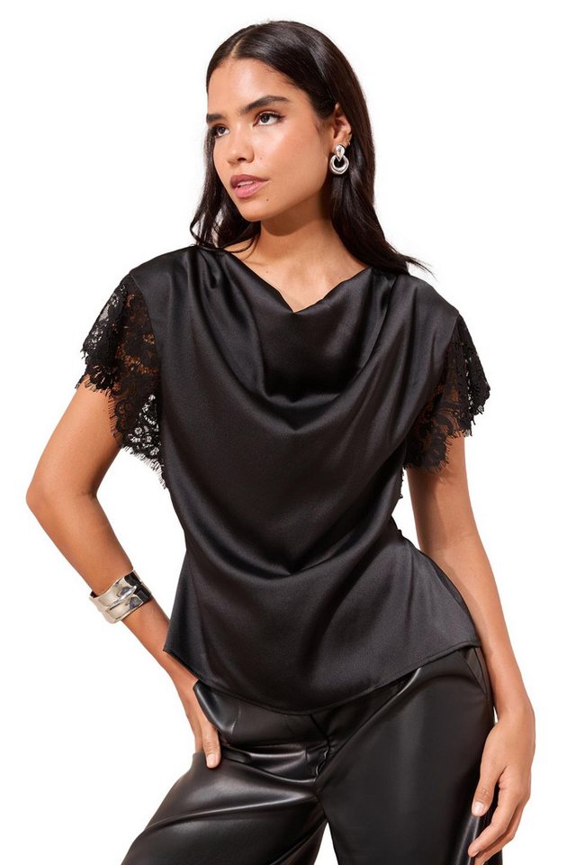 Friends Like These Satinbluse Friends Like These Satin-Bluse mit Spitze, Petite (1-tlg) von Friends Like These