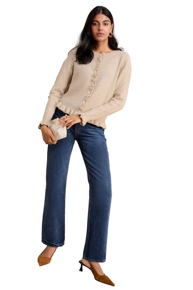 Friends Like These Strickjacke Friends Like These Strickjacke mit Rüschen Regular (1-tlg) von Friends Like These