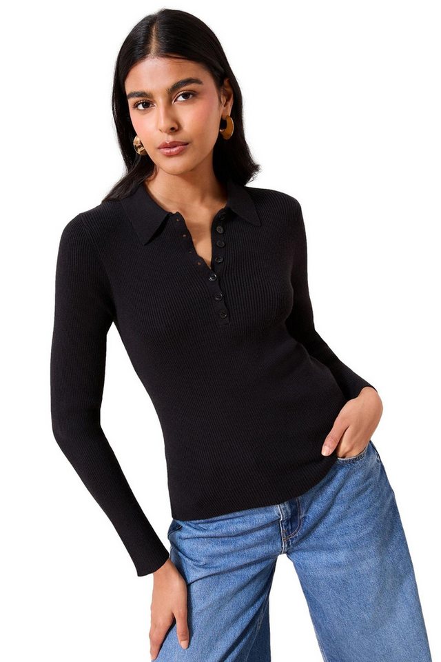 Friends Like These Strickpullover Friends Like These Stricktop mit Knopfdetail (1-tlg) von Friends Like These