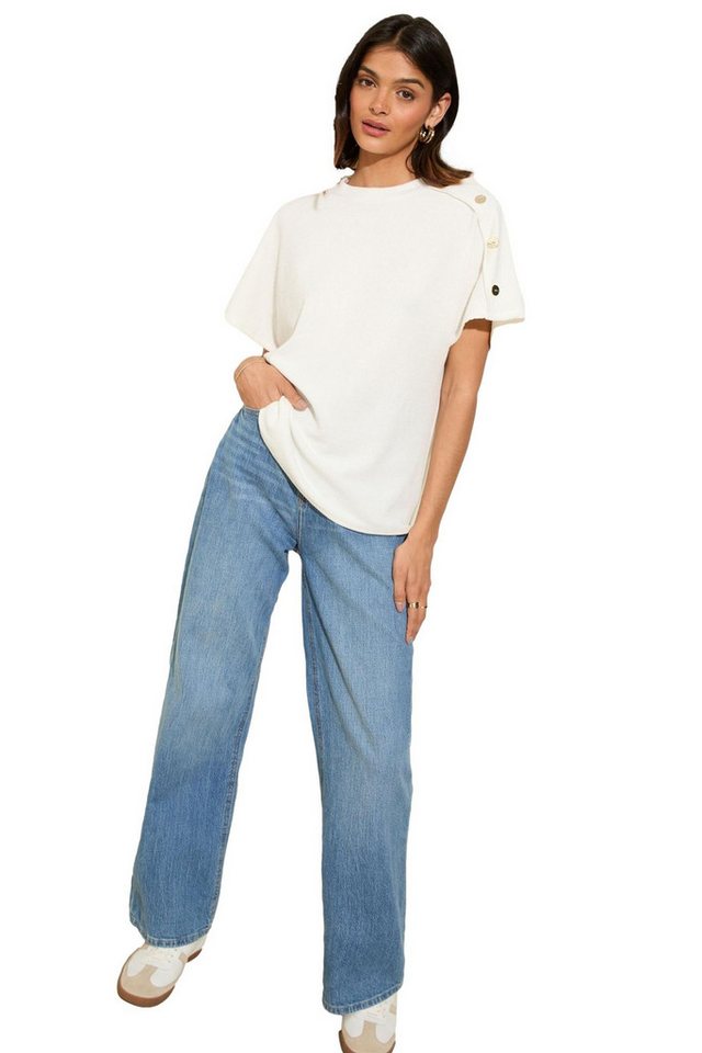 Friends Like These Tunika Friends Like These kurzärmelige Tunika mit Knopf (1-tlg) von Friends Like These