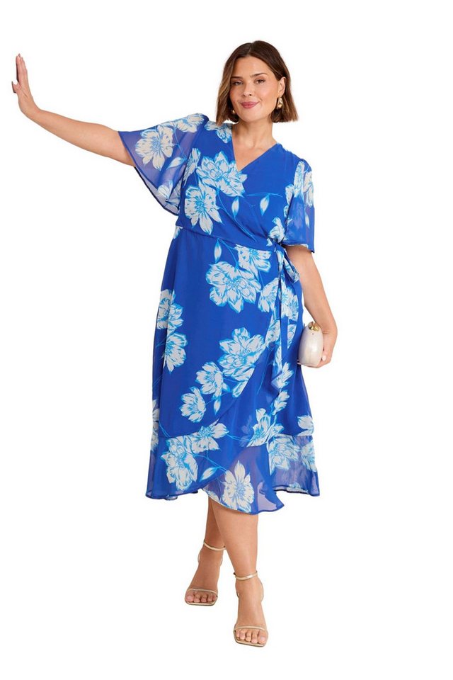 Friends Like These Wickelkleid Friends Like These Chiffon-Wickelkleid, Curve (1-tlg) von Friends Like These