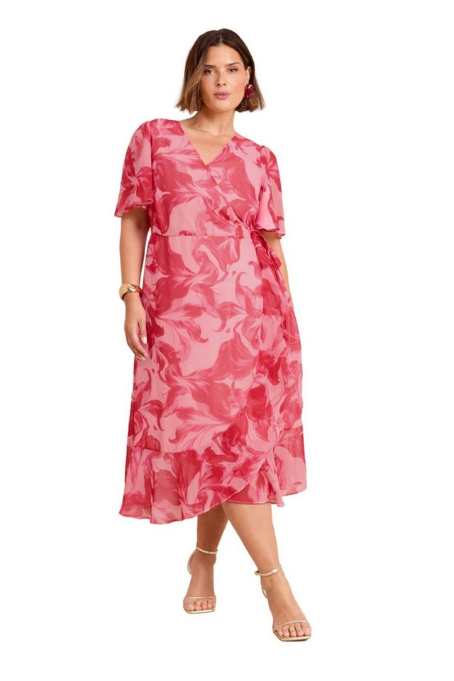 Friends Like These Wickelkleid Friends Like These Chiffon-Wickelkleid, Curve (1-tlg) von Friends Like These