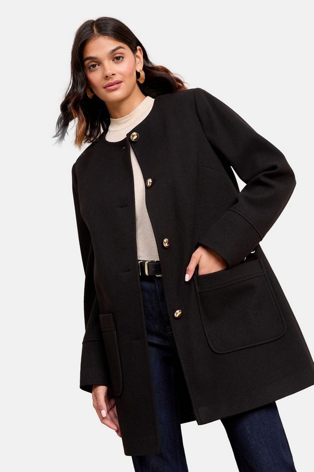 Friends Like These Wollmantel Friends Like These Midi-Mantel mit Knöpfen Regular (1-tlg) von Friends Like These