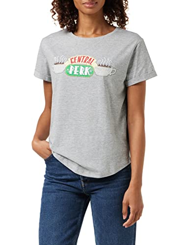 FRIENDS Damen Central Perk T-Shirt, Grau (Sports Grey SPO), Large von Friends