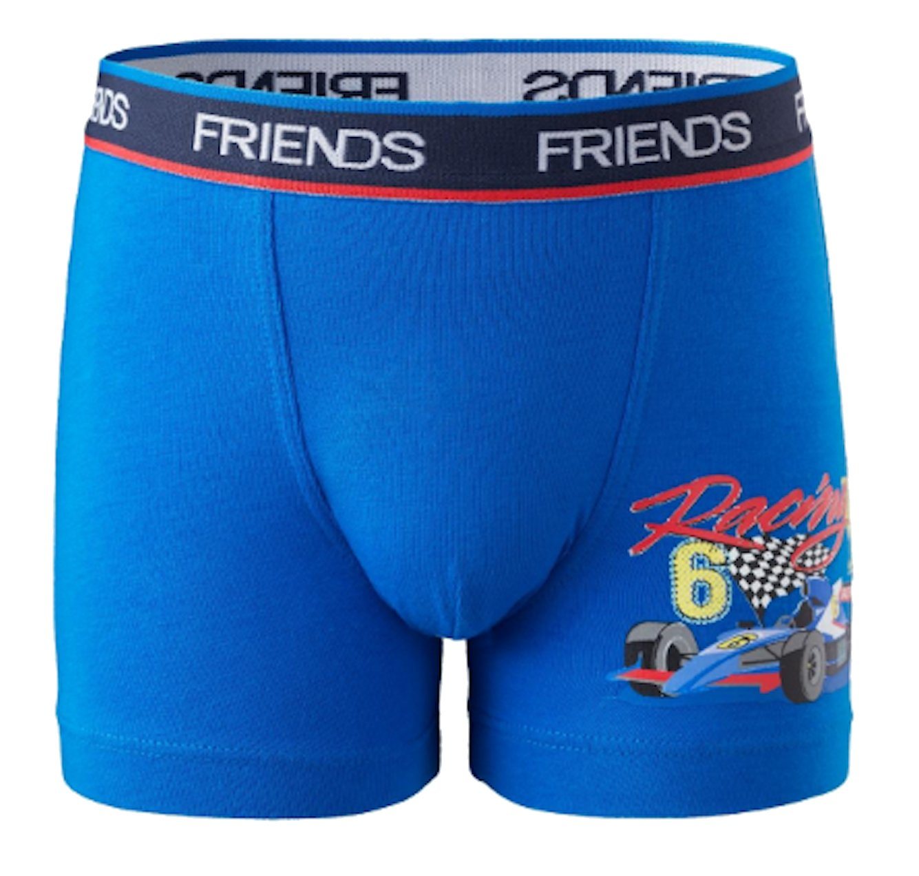 Friends Boxershorts FRIENDS Jungen Boxershorts Rennwagen Shorts Unterhose blau von Friends