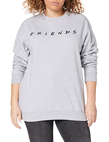 Friends Damen Titles Sweatshirt, Grau (Grey Heather Hgy), 12/L von Friends