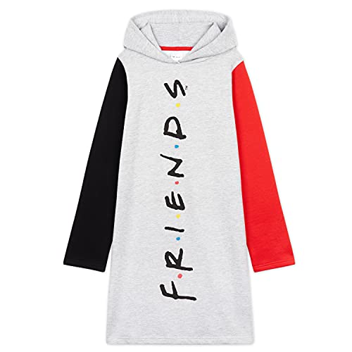 FRIENDS Hoodies für Mädchen Hoodie Kleid Teens 7-15 Jahre Merchandise, grau, 9-10 Jahre von FRIENDS