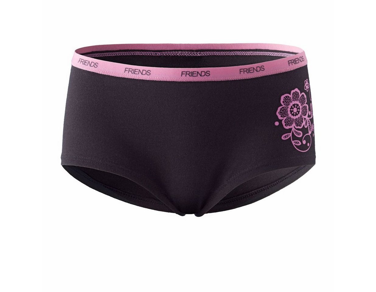 Friends Slip FRIENDS Mädchen Unterhose Slip Panty schwarz von Friends