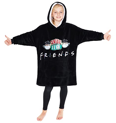 FRIENDS Oversized Hoodie, Central Perk Hoodie Decke, Riesen Hoodie, 7-14 Jahre (Schwarz) von FRIENDS