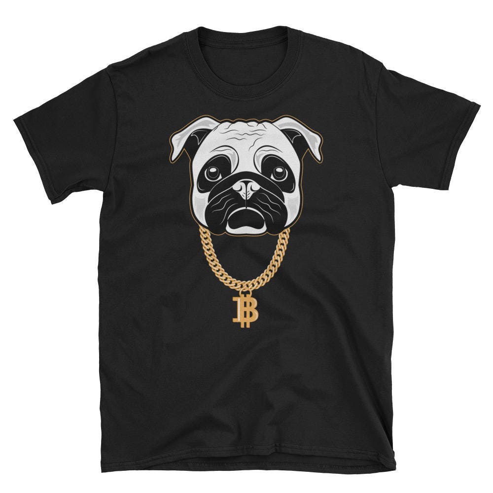 Bitcoin Gangster Mops/Kryptowährung Münze Liebhaber Astraleums Litecoin Geschenk Dinge Witz Parodie Kunst Unisex Kurzarm-T-Sh Bitcoin Gangster Mops/Kryptowährung Münze Liebhaber Astraleums Litecoin Geschenk Dinge Witz Parodie Kunst Unisex Kurzarm-T-Sh von FriendsNeverDie