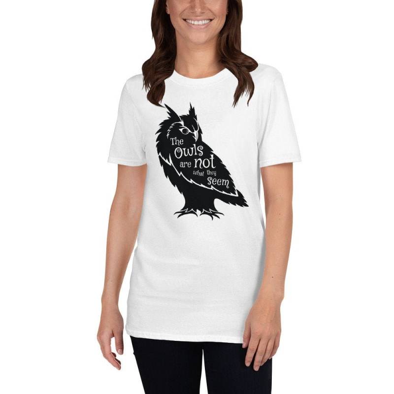 Die Eulen Sind Nicht, Was Sie Scheinen/Twin Peaks David Lynch Agent Cooper Log Lady Lustige Fan Damen & Herren T-Shirt von FriendsNeverDie