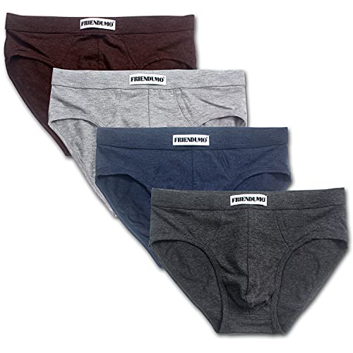 Friendumo 4er Pack Mehrfarbige Herren Slips Atmungsaktive Hosen Baumwollshorts Weiche Baumwolle RC-Baumwolle-Größe S von Friendumo