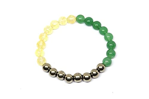 Frienemy Home Presents Kristallheilung Edelsteinarmband Goldener Pyrit Citrin Aventurine Steinarmband Chakra Armband Schmuck Für Männer Und Frauen, Farb Multi, Perlengröße #Frienemy-2494 von Frienemy Home