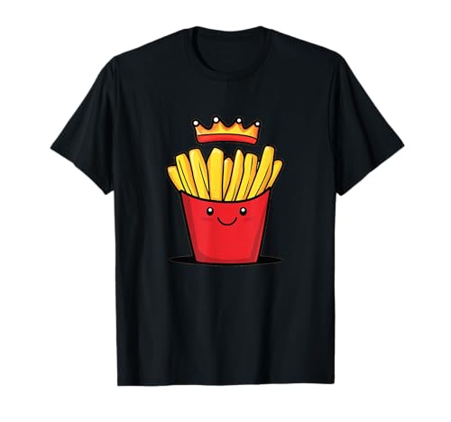Lustiges Pommes Frites Krone König Kostüm für Erwachsene und Kinder T-Shirt von Fries King