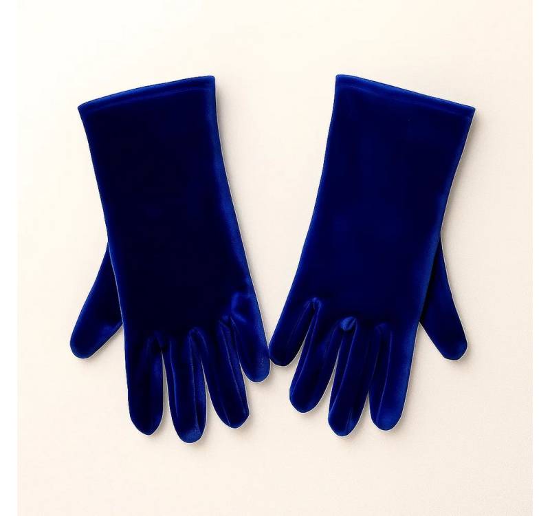 Fries Abendhandschuhe Kurze Satin Handschuhe blau-Elegante Kostümhandschuhe für Damen Glanzvoller Auftritt mit edlem Blau von Fries