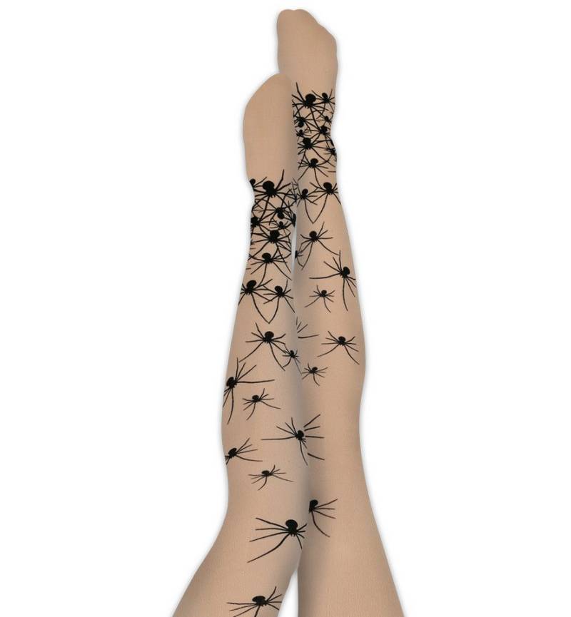 Fries Feinstrumpfhose Spinnen Strumpfhose beige 50 DEN Halloween Karneval 50 DEN Spinnen Motiv Fries Feinstrumpfhose Spinnen Strumpfhose beige 50 DEN Halloween Karneval 50 DEN Spinnen Motiv von Fries