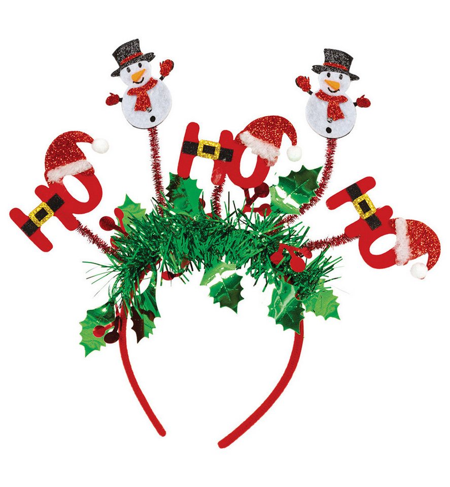 Fries Haarreif Haarreif Ho Ho Ho Weihnachten Schneemann Nikolausmütze Nikolaus Party, Ho Ho Ho von Fries