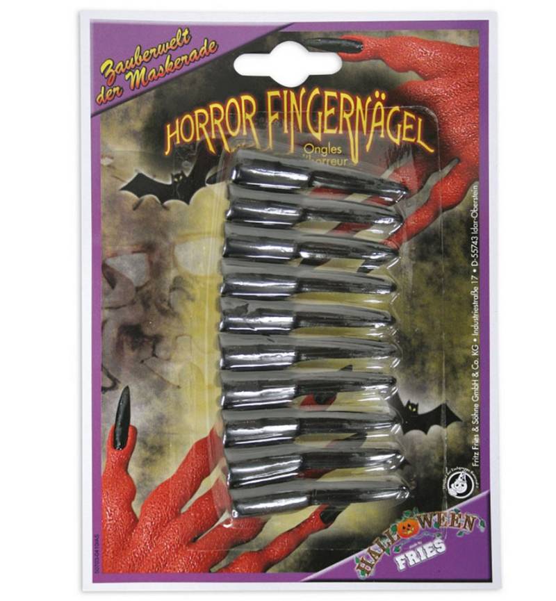 Fries Kunstfingernägel 10 Stück Vampir Horror Fingernägel Karneval Fasching Halloween Cosplay von Fries