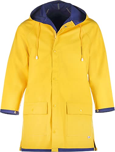 FRIESEN Friesennerz Original Büro oder Watt? - Unisex Regenjacke Regenmantel in Gelb Damen Größe 36 von FRIESEN Friesennerz