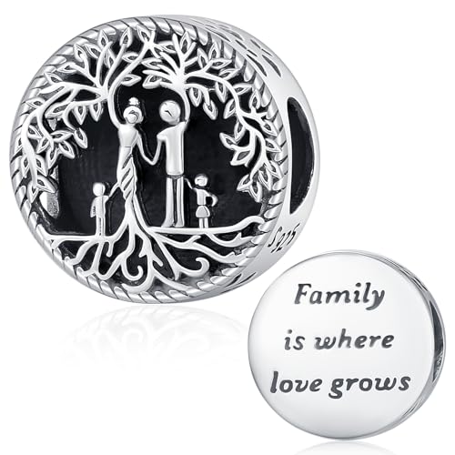 Charm Familie, 925 Sterling Silber Mutter und Kind & Tochter Charm Anhänger, Baum des Lebens Bead Charms Kompatibel für Pandora & Europäisch Armband, Muttertag Geschenk für Frauen und Mädchen Mama Charm Familie, 925 Sterling Silber Mutter und Kind & Tochter Charm Anhänger, Baum des Lebens Bead Charms Kompatibel für Pandora & Europäisch Armband, Muttertag Geschenk für Frauen und Mädchen Mama von Friggem