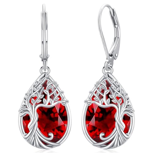 Lebensbaum Tropfen Baumeln Ohrringe für Damen 925 Sterling Silber Geburtsstein Baum des Lebens Hängende Ohrringe Schmuck Muttertag Geburtstags Geschenke für Frauen Mädchen Lebensbaum Tropfen Baumeln Ohrringe für Damen 925 Sterling Silber Geburtsstein Baum des Lebens Hängende Ohrringe Schmuck Muttertag Geburtstags Geschenke für Frauen Mädchen von Friggem