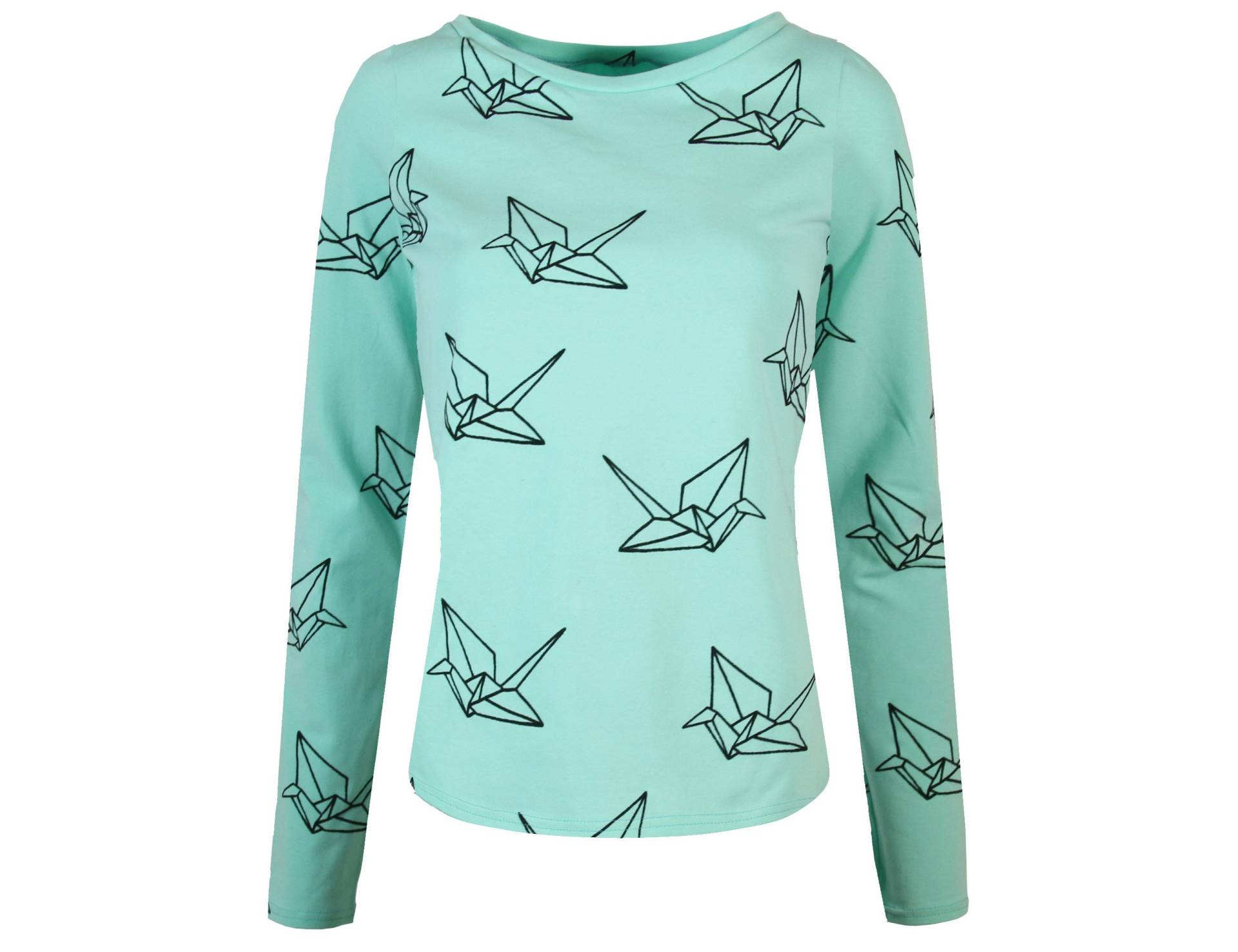 Bio Longsleeve Ubu Origami Mint | Grün Bio Longsleeve Ubu Origami Mint | Grün von FrijaOminaStore