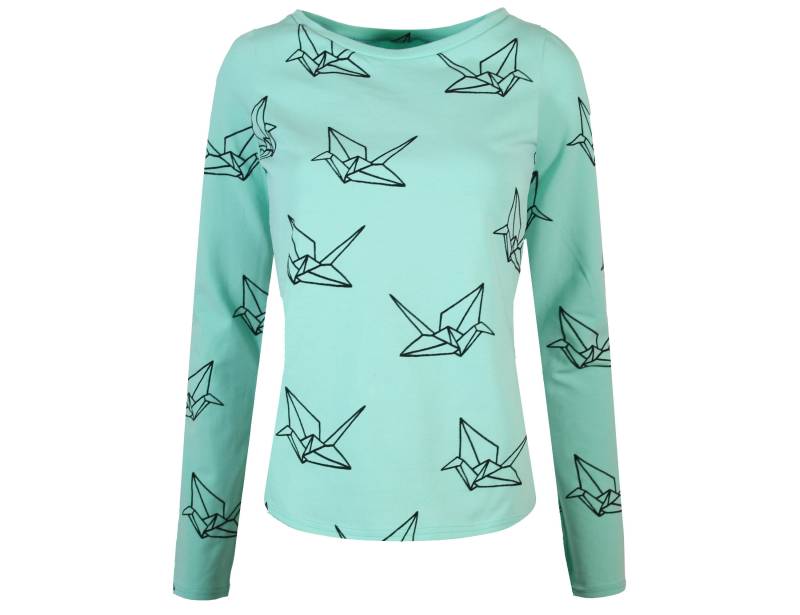 Bio Longsleeve Ubu Origami Mint | Grün von FrijaOminaStore