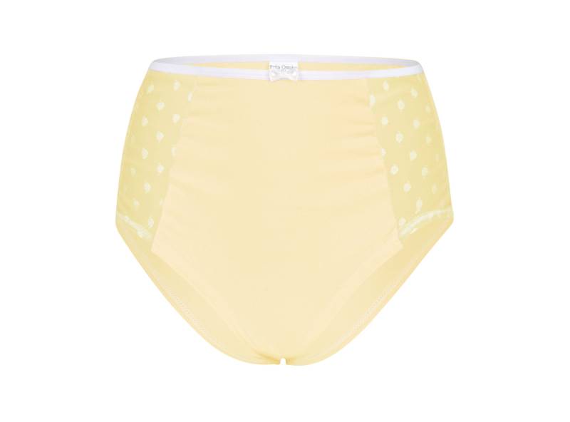 Bio Taillenslip Lorehigh Vanille | Gelb von FrijaOminaUnderwear
