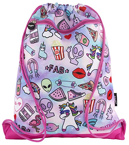 FRINGOO® Kinder-Turnbeutel mit Frontreißverschluss Sporttasche Schulrucksack 34 x 42 cm von Fringoo