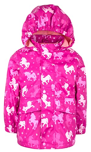 Fringoo - Regenmantel für Kinder - Einhorn-Design -Wasserdichte Jacke für Kinder - Alter 4/5 Jahre - Mehrfarbige Einhörner - Maschinenwäsche – leichter Mantel von Fringoo