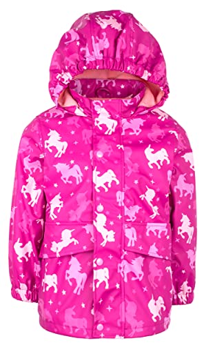 Fringoo - Regenmantel für Kinder - Einhorn-Design -Wasserdichte Jacke für Kinder - Alter 6/7 Jahre - Mehrfarbige Einhörner - Maschinenwäsche – leichter Mantel von Fringoo