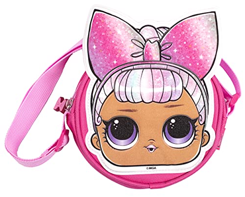 L.O.L Surprise! LOL Puppen Handtasche für Mädchen | Glitzer Crossbody Tasche | Fashion Schulterhandtasche | Kitty Queen | Bühnenzentrum, Sis Swing, Small von Fringoo