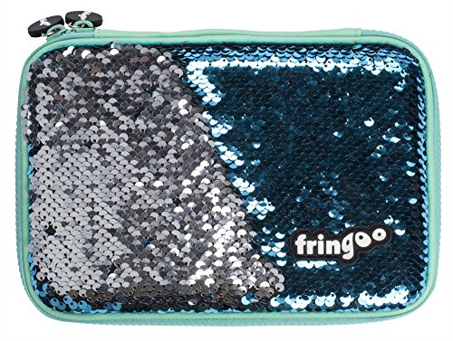 Fringoo Wendbares Pailletten-Federmäppchen für Mädchen, Hardtop, Glitzer, Etui, mehrere Fächer, Schule, Schreibwaren, Organizer Large Blue Arrow… von Fringoo