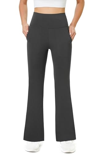 Friptspyg Damen Hose mit Taschen Casual Arbeit Hose High Waist Yogahose Stretch Jogginghose Bootcut Sporthose Freizeit Yoga Pants, Dunkelgrau M Friptspyg Damen Hose mit Taschen Casual Arbeit Hose High Waist Yogahose Stretch Jogginghose Bootcut Sporthose Freizeit Yoga Pants, Dunkelgrau M von Friptspyg